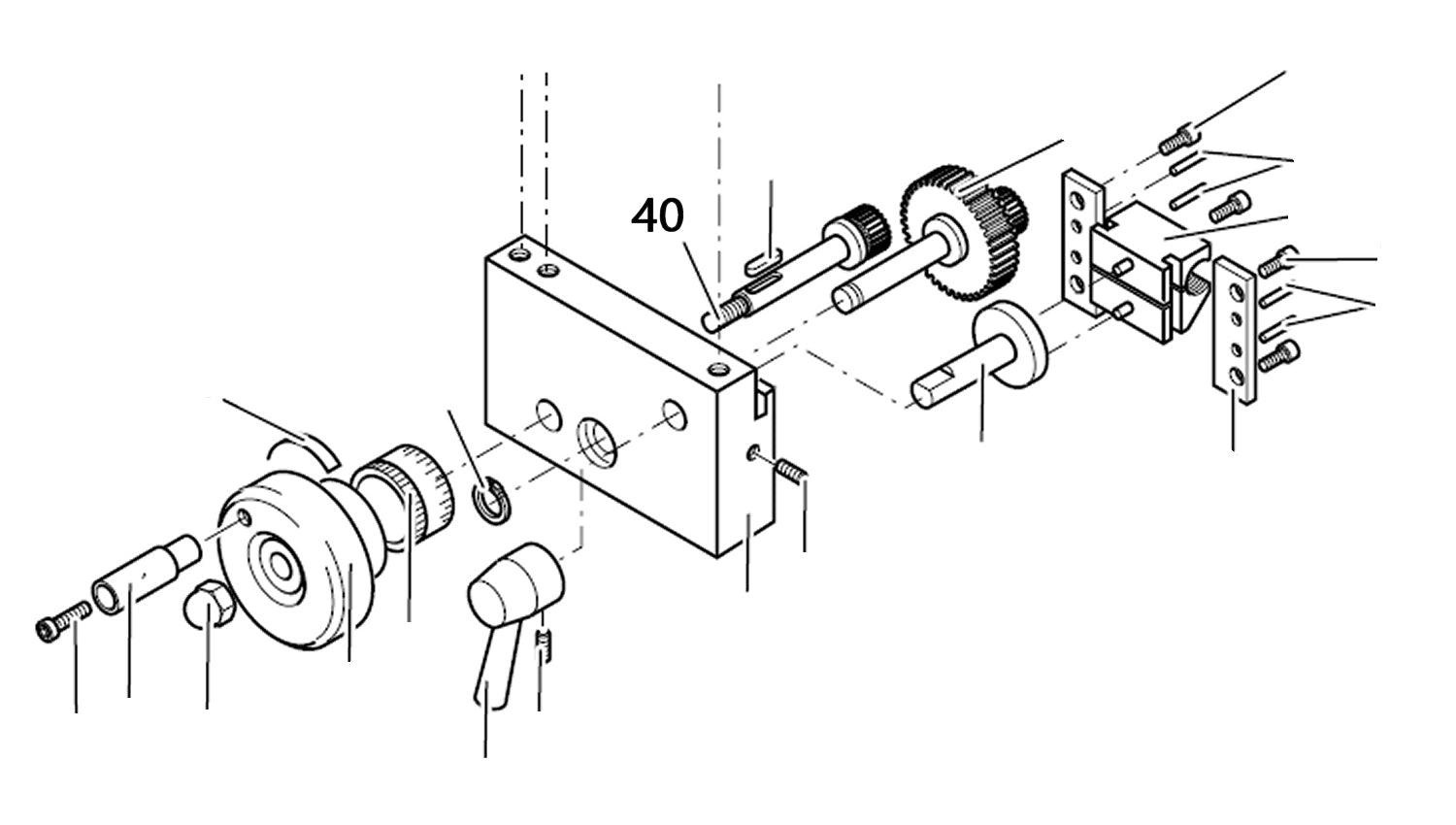PROXXON 24400-03-40 Zahnradwelle für Drehmaschine PD400