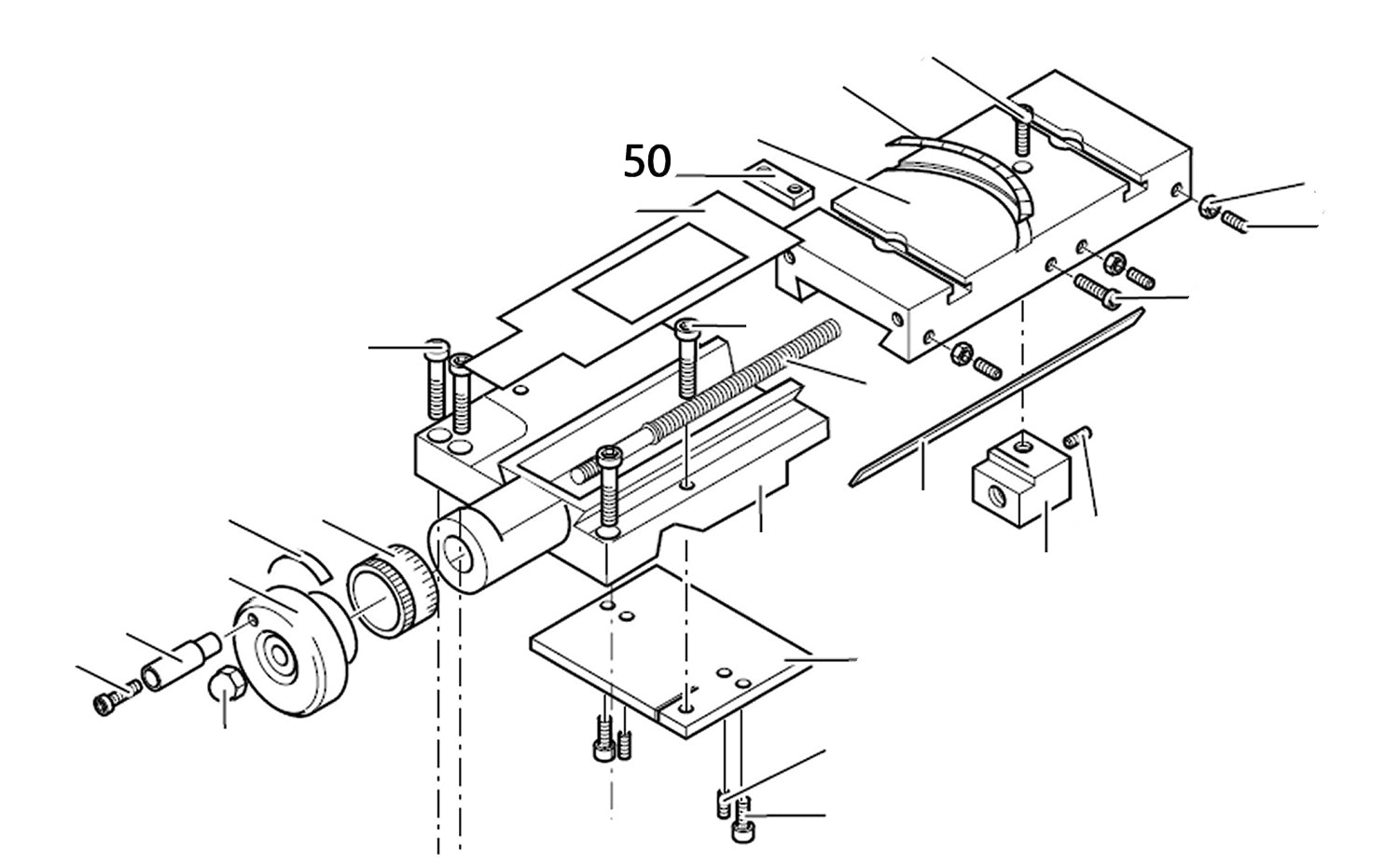 PROXXON 24400-03-50 Nutenstein für Drehmaschine PD400