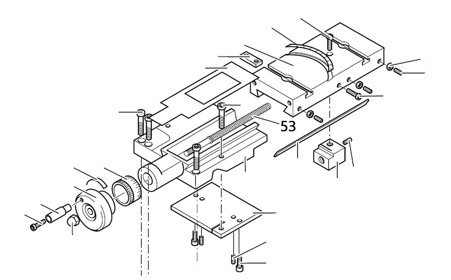 PROXXON 24400-03-53 Spindel für Planschlitten für Drehmaschine PD400
