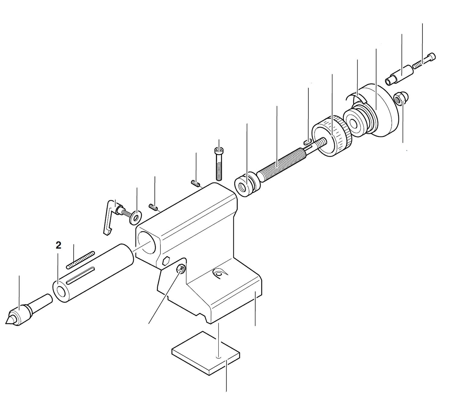 PROXXON 24500-04-02 Pinole mit Skala für Drehmaschine PD400 CNC