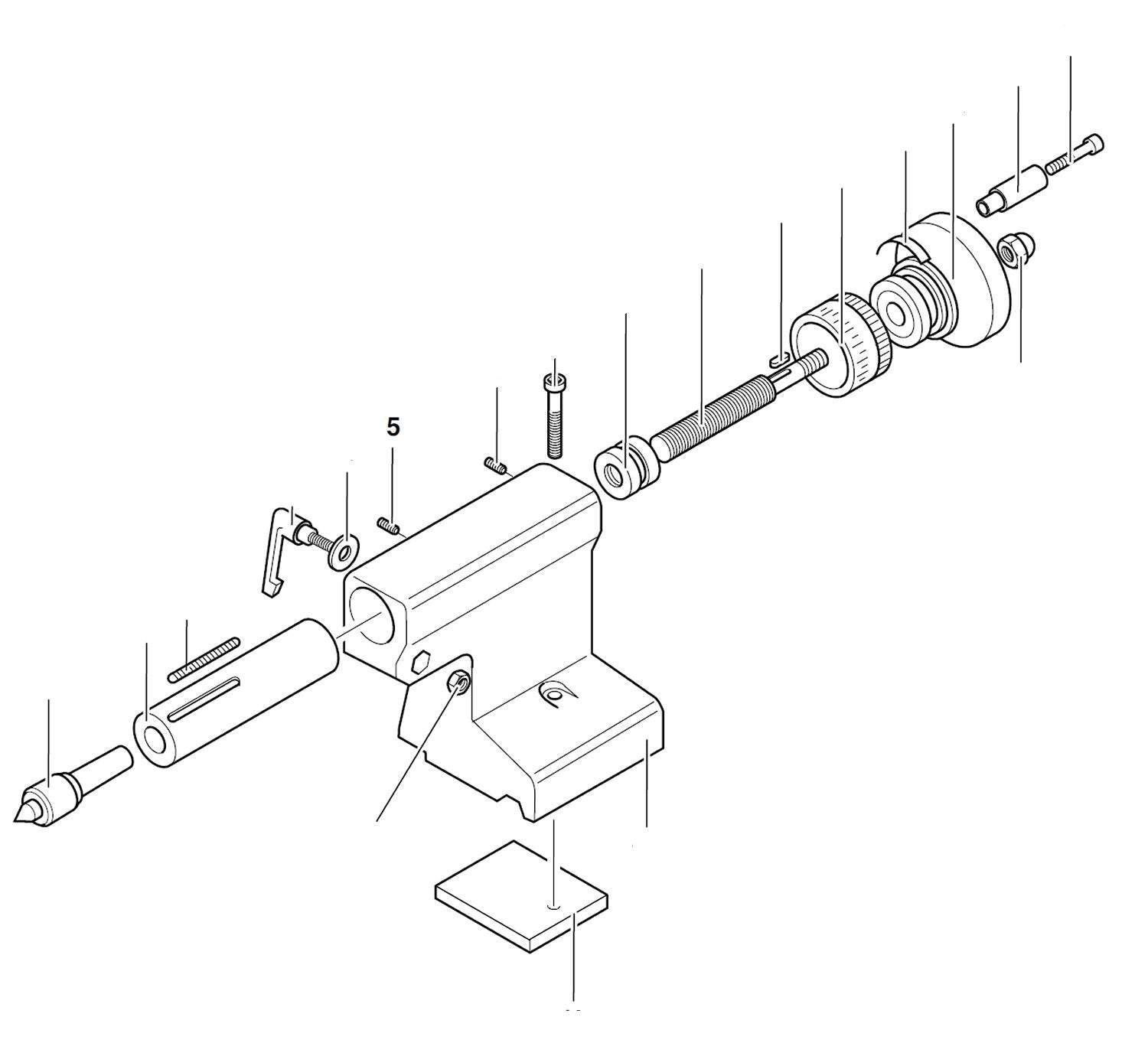 PROXXON 24400-04-05 Gewindestift für Drehmaschine PD400