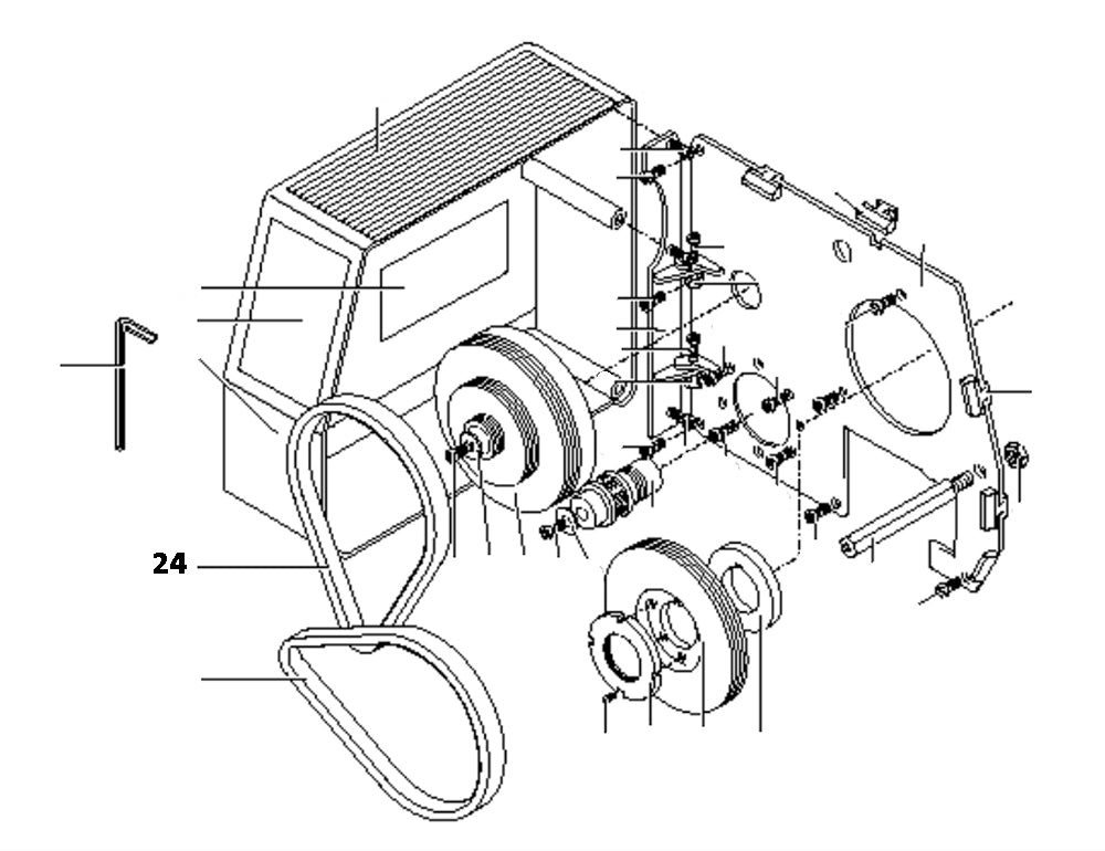 PROXXON 24500-01-24 Riemen Motor für Drehmaschine PD400 CNC