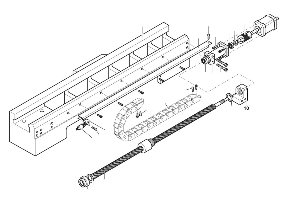 PROXXON 24500-02-10 Halter für Drehmaschine PD400 CNC
