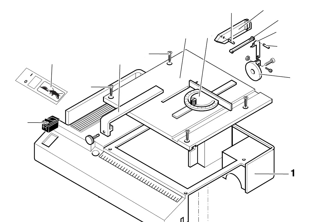 PROXXON 27006-01 Gehäuseoberteil für Tischkreissäge KS230