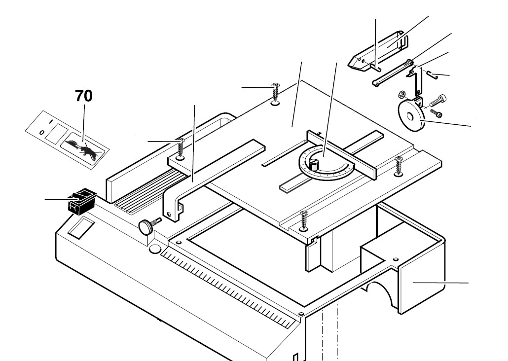 PROXXON 27006-75 Label für Tischkreissäge KS230 ab Seriennummer 2010-55501