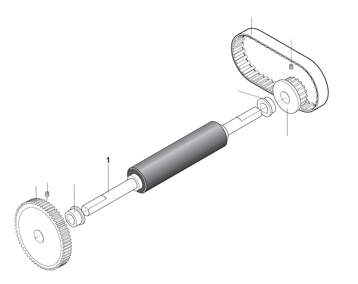 PROXXON 27040-04-01 Walze gummiert für Dickenhobel DH40