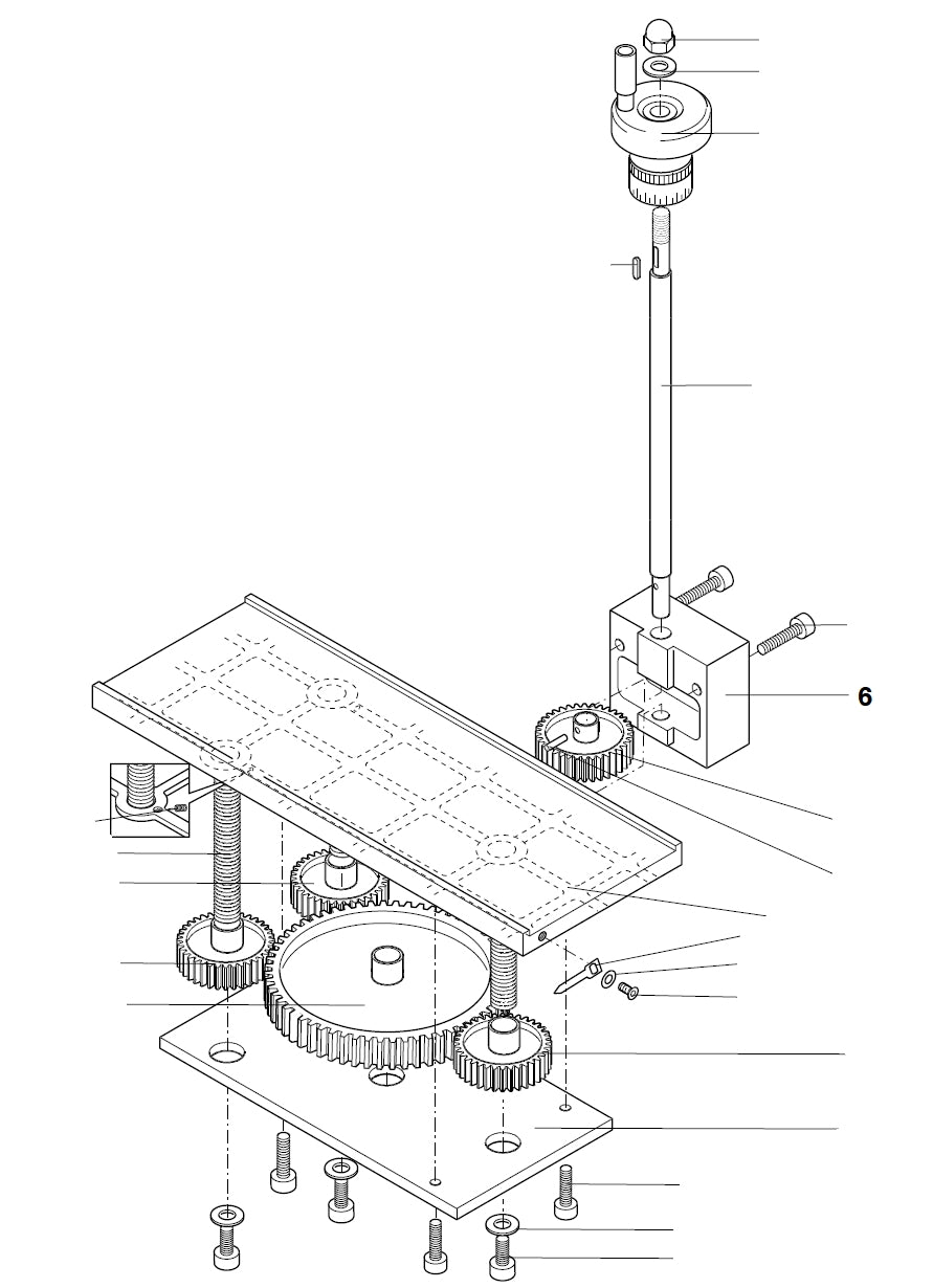 PROXXON 27040-06-06 Lagerbock für Dickenhobel DH40