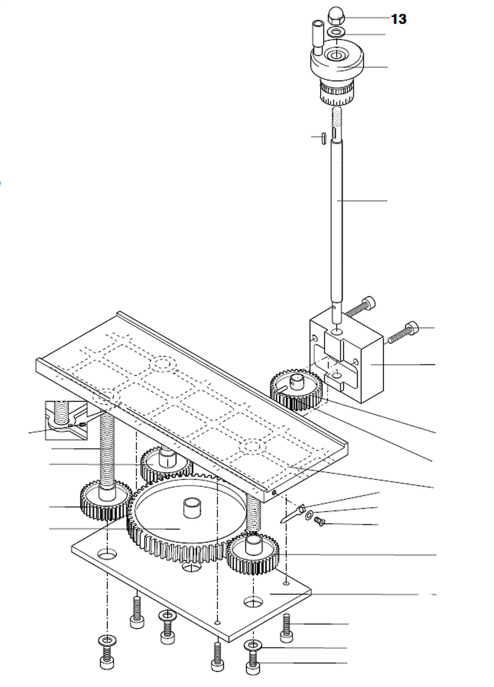PROXXON 27040-06-13 Hutmutter für Dickenhobel DH40
