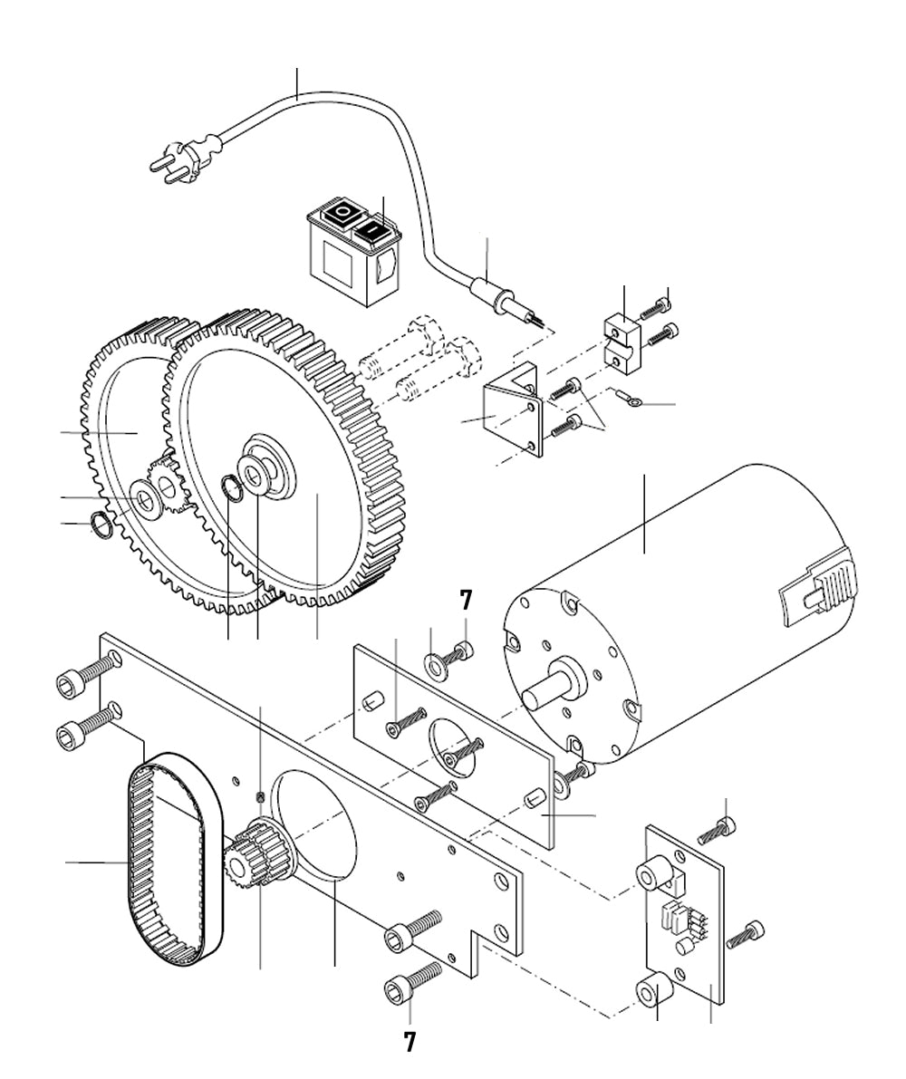 PROXXON 27040-07-07 Schraube für Dickenhobel DH40