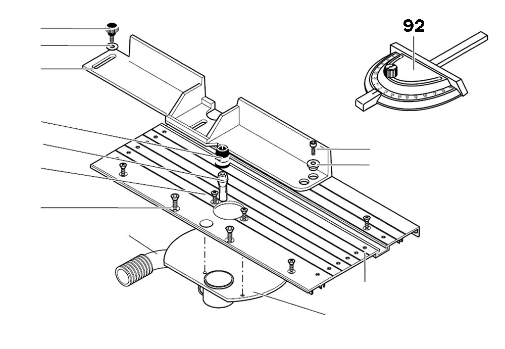PROXXON 27050-92 Winkelanschlag für MICRO Profiliergerät MP400