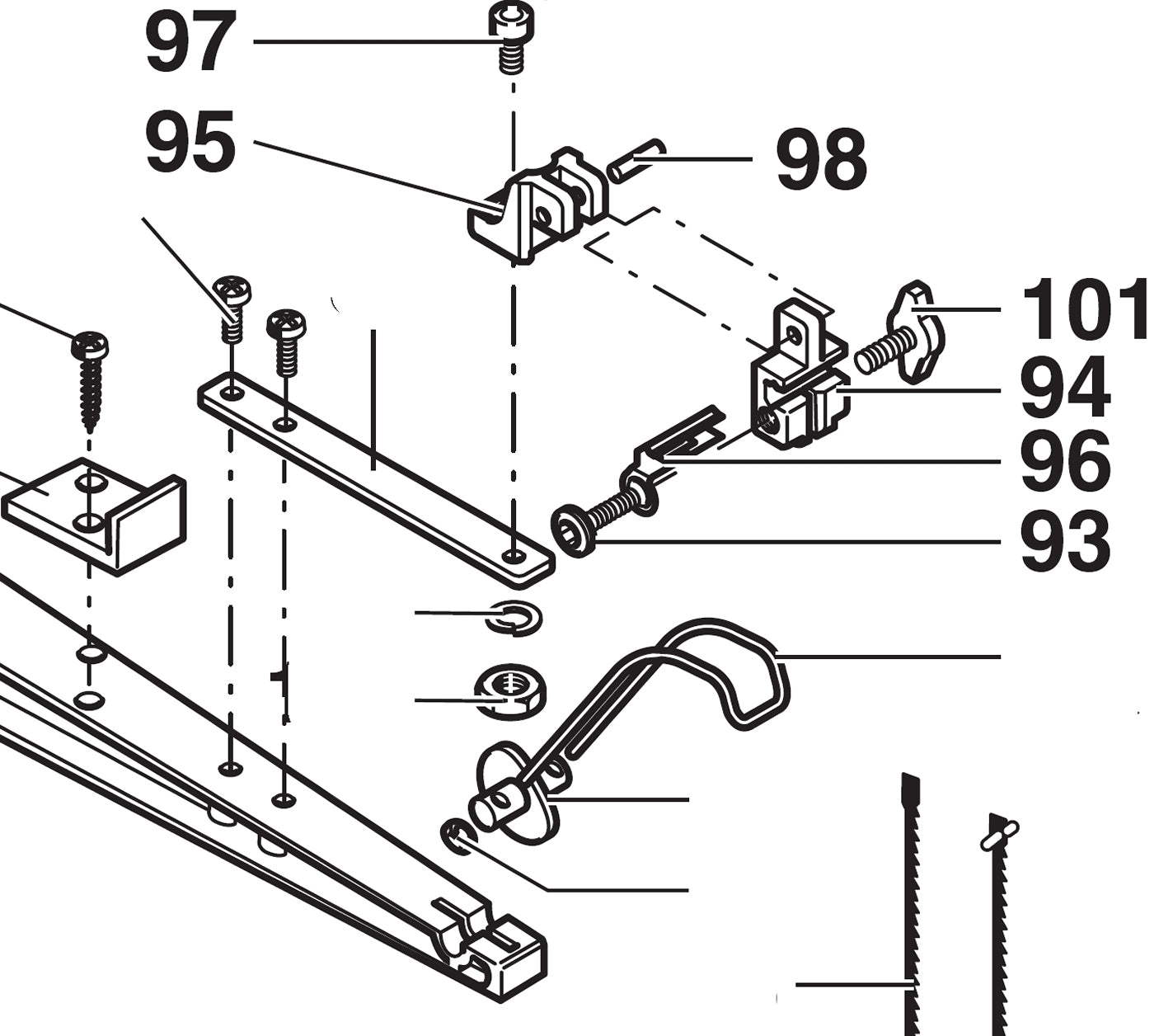PROXXON 27090-94a oberer Sägeblatthalter komplett für Dekupiersäge DSH/E 27090
