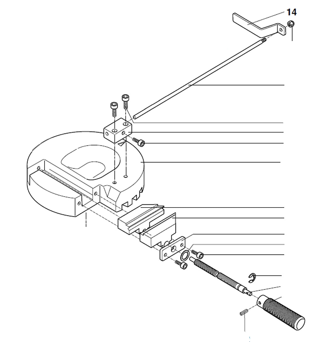 PROXXON 27160-14 Anschlagblech für Kappgerät- und Gehrungssäge KGS80