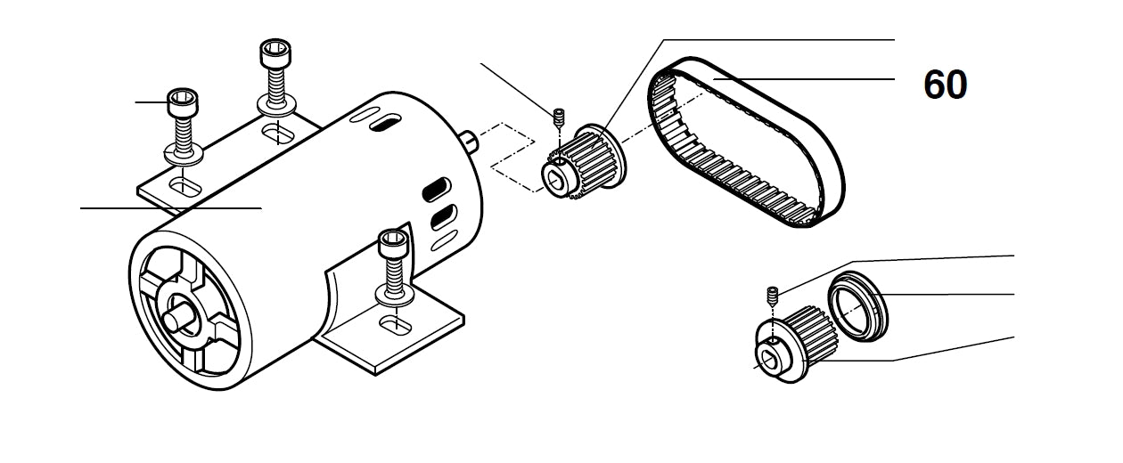PROXXON 27160-60 Zahnriemen für Kappgerät- und Gehrungssäge KGS80