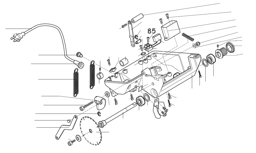 PROXXON 27160-85 Schraube für Kappgerät- und Gehrungssäge KGS80