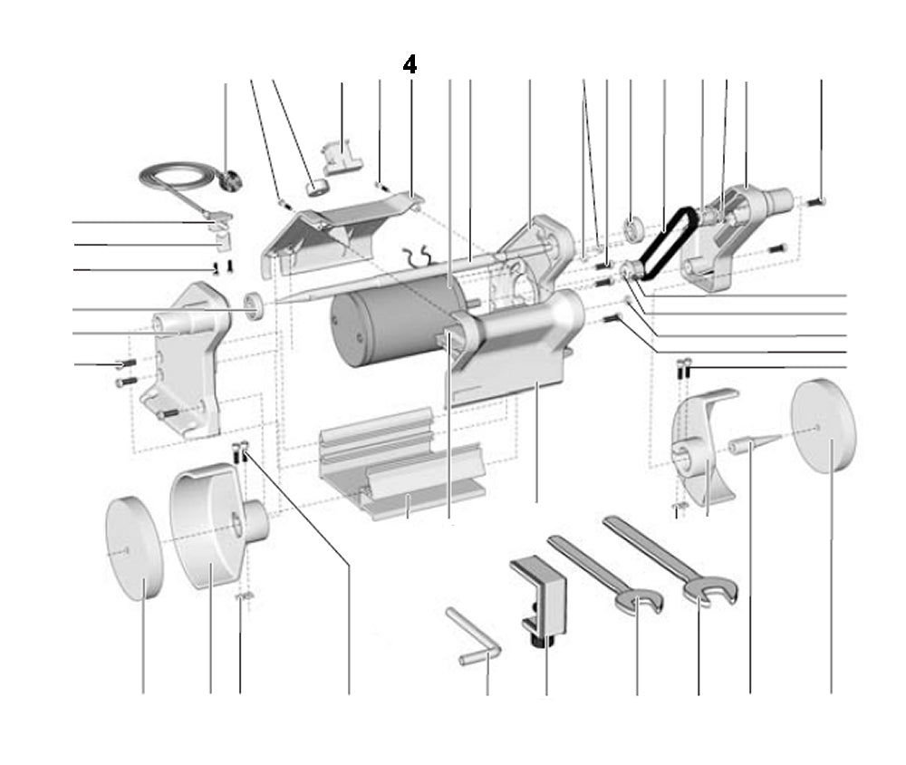 PROXXON 27180-04 Gehäuseteil hinten für Poliermaschine PM 100 / PM100