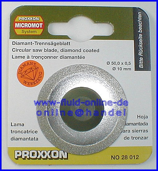 PROXXON 28012 Diamant Sägeblatt diamantiert Trennsägeblatt für GfK Leiterplatten Ø50mm