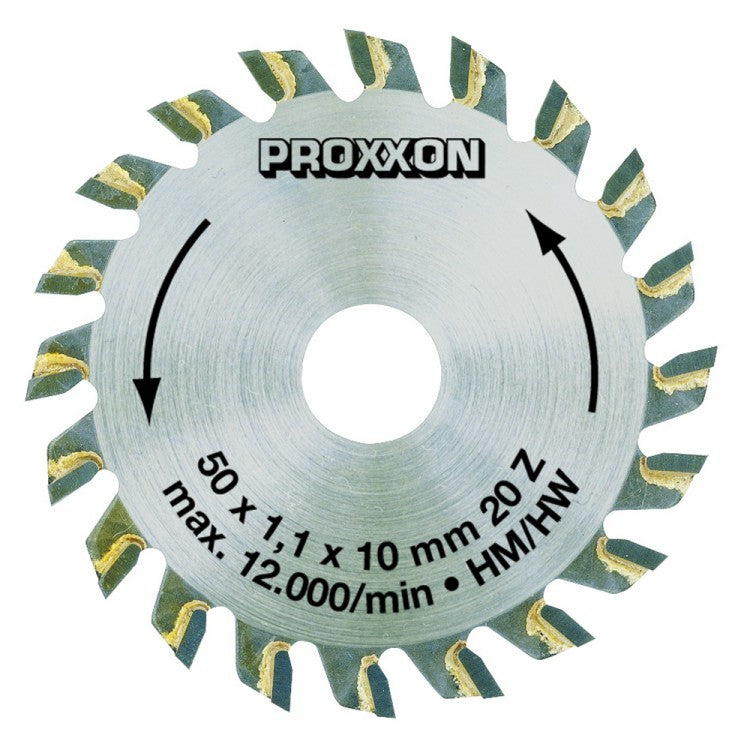 PROXXON 28017 Kreissägeblatt Sägeblatt hartmetall bestückt 20 Zähne Ø50mm