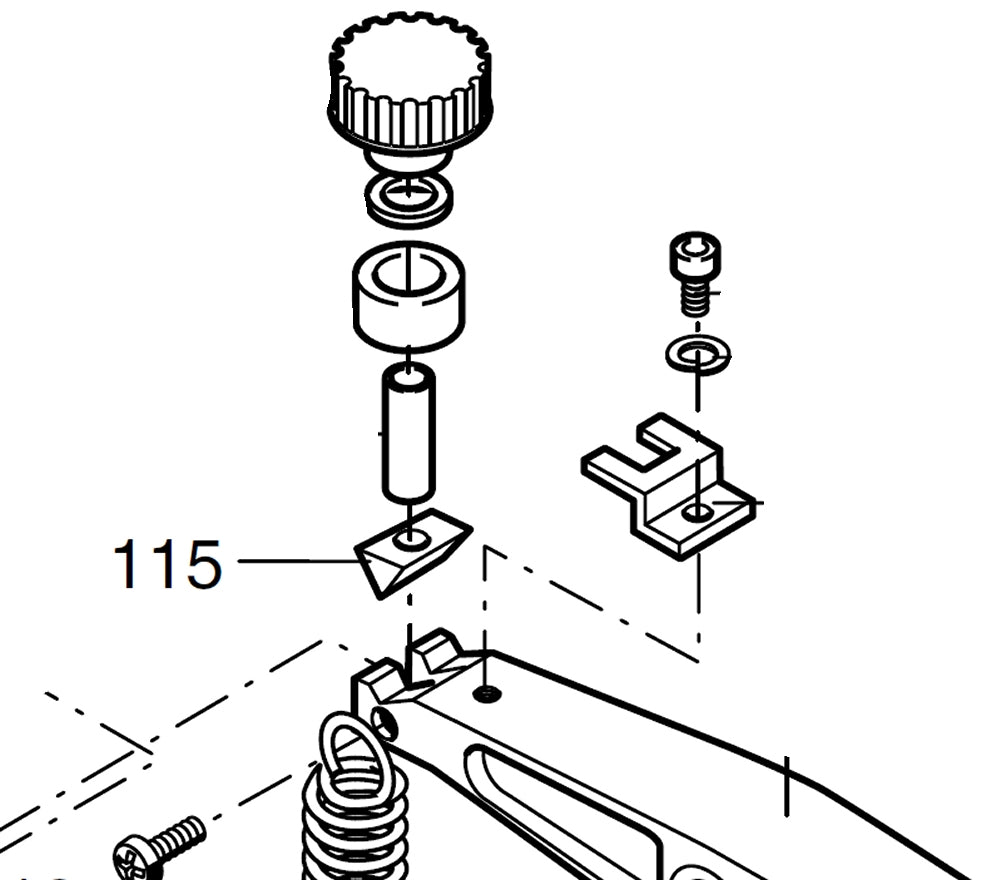 PROXXON 28092-115 Klemmstück, oben für Dekupiersäge DSH