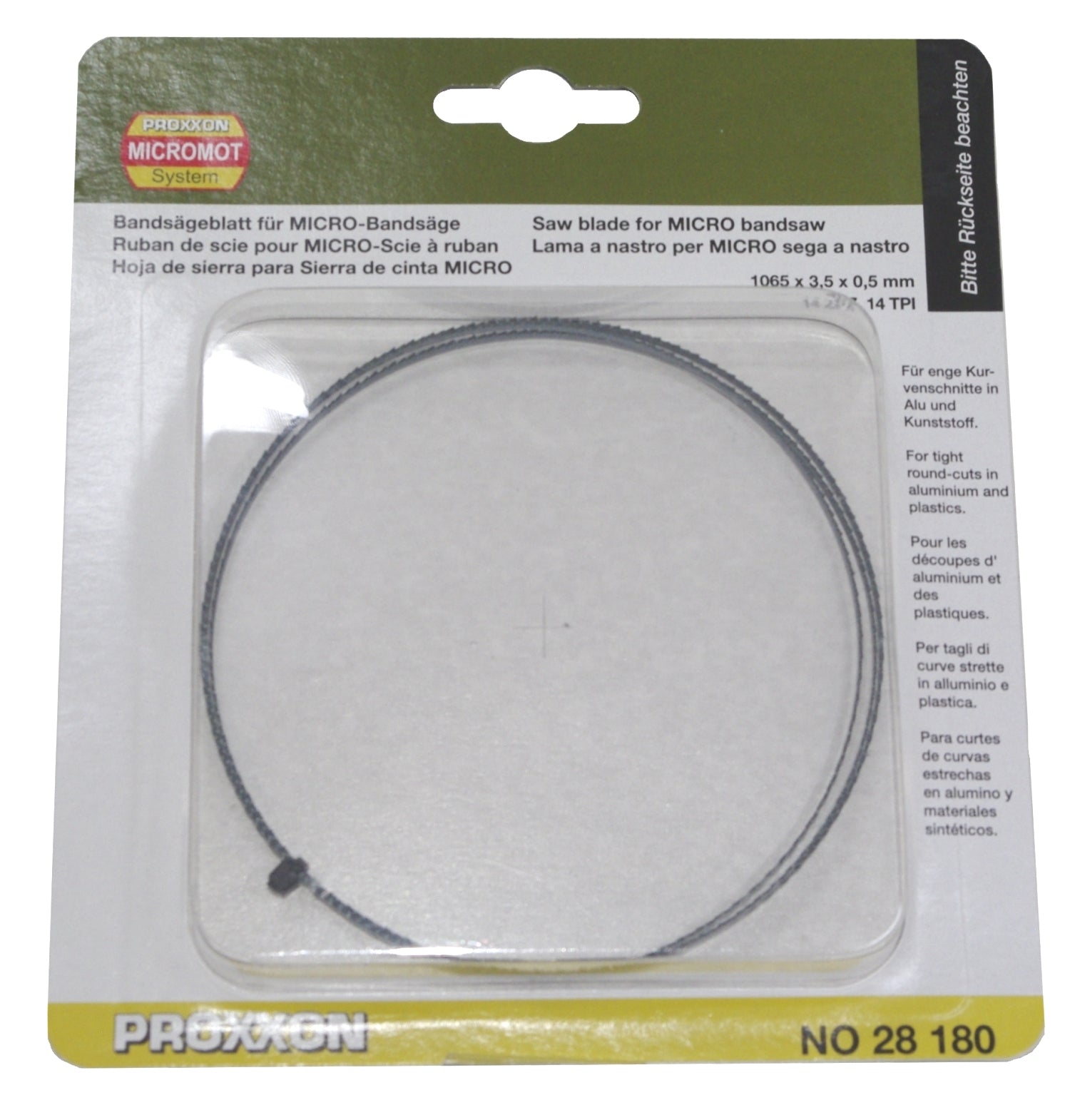 PROXXON 28180 Bandsägeblatt extra schmal (14 Z) für PROXXON Bandsäge