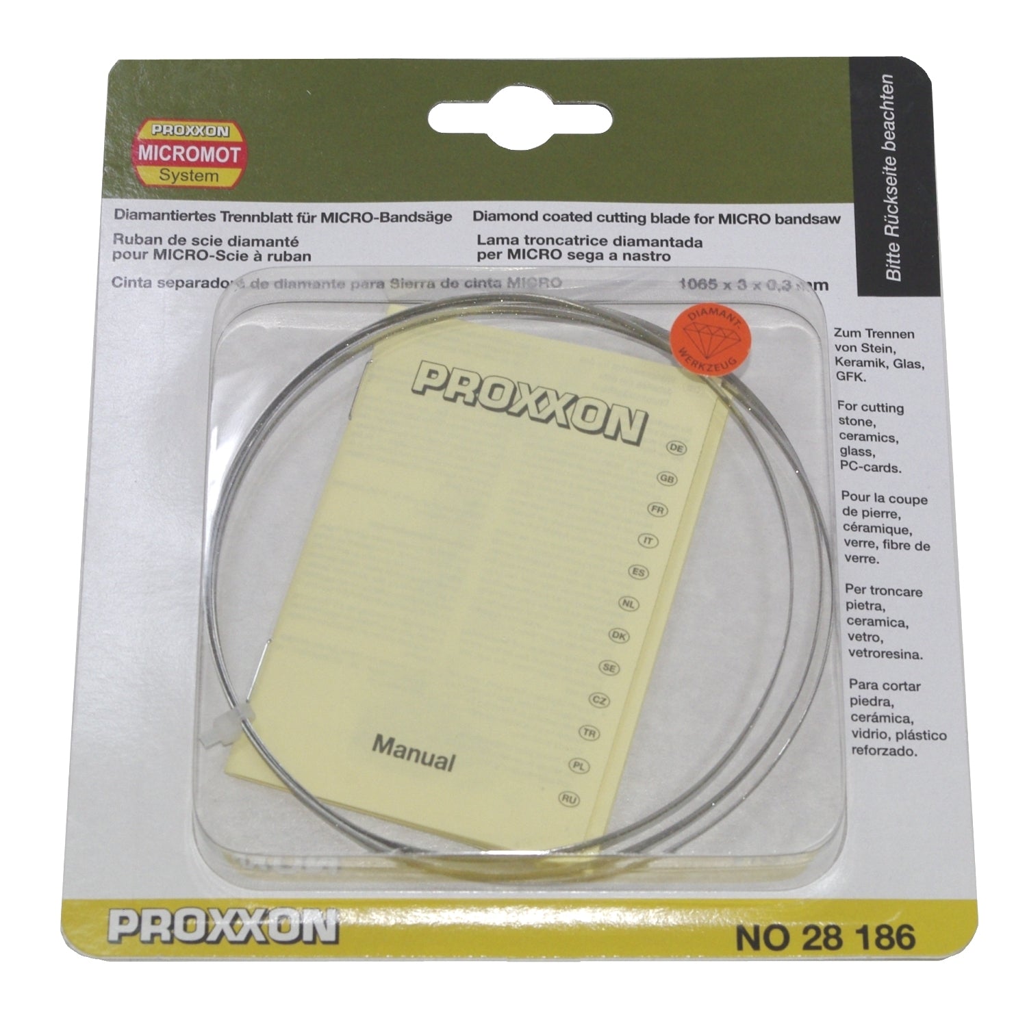 PROXXON 28186 Bandsägeblatt - diamantiert für PROXXON Bandsäge