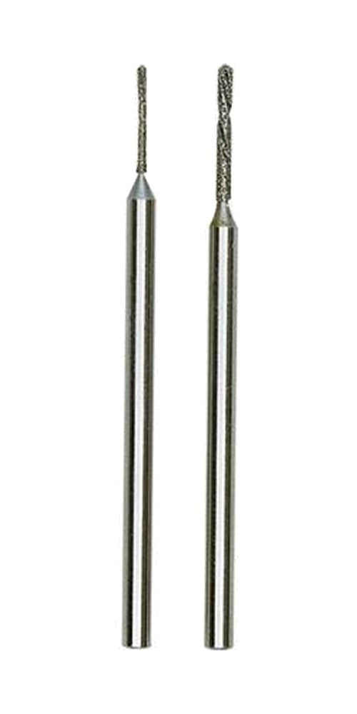 PROXXON 28255 Diamant-Spiralbohrer, je ein Stück Ø 0,8mm + Ø1,2mm