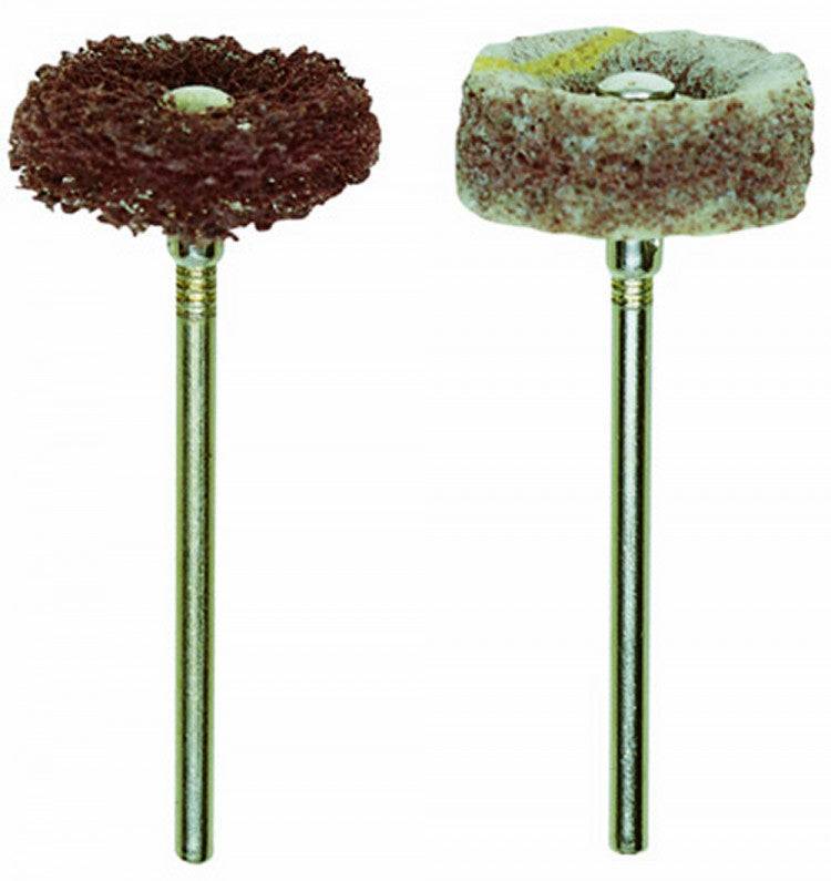 PROXXON 28282 Schleifbürsten aus Nylonvlies, je 1 Stück grob und fein