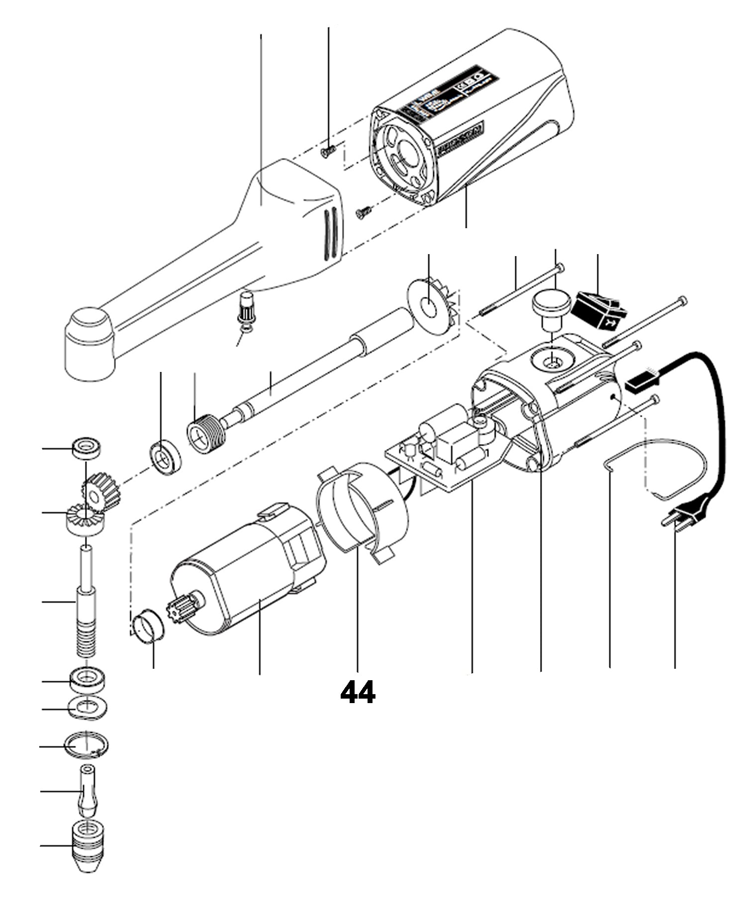 PROXXON 28492-44 Motorhaltering für Langhals Winkelbohrmaschine LWB/E