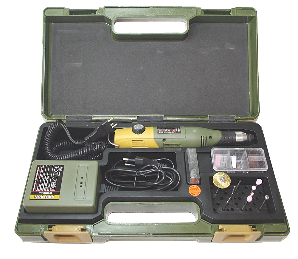 PROXXON 28515 Modellbauer - und Gravier Set mit Bohr- und Fräsgerät 60/e