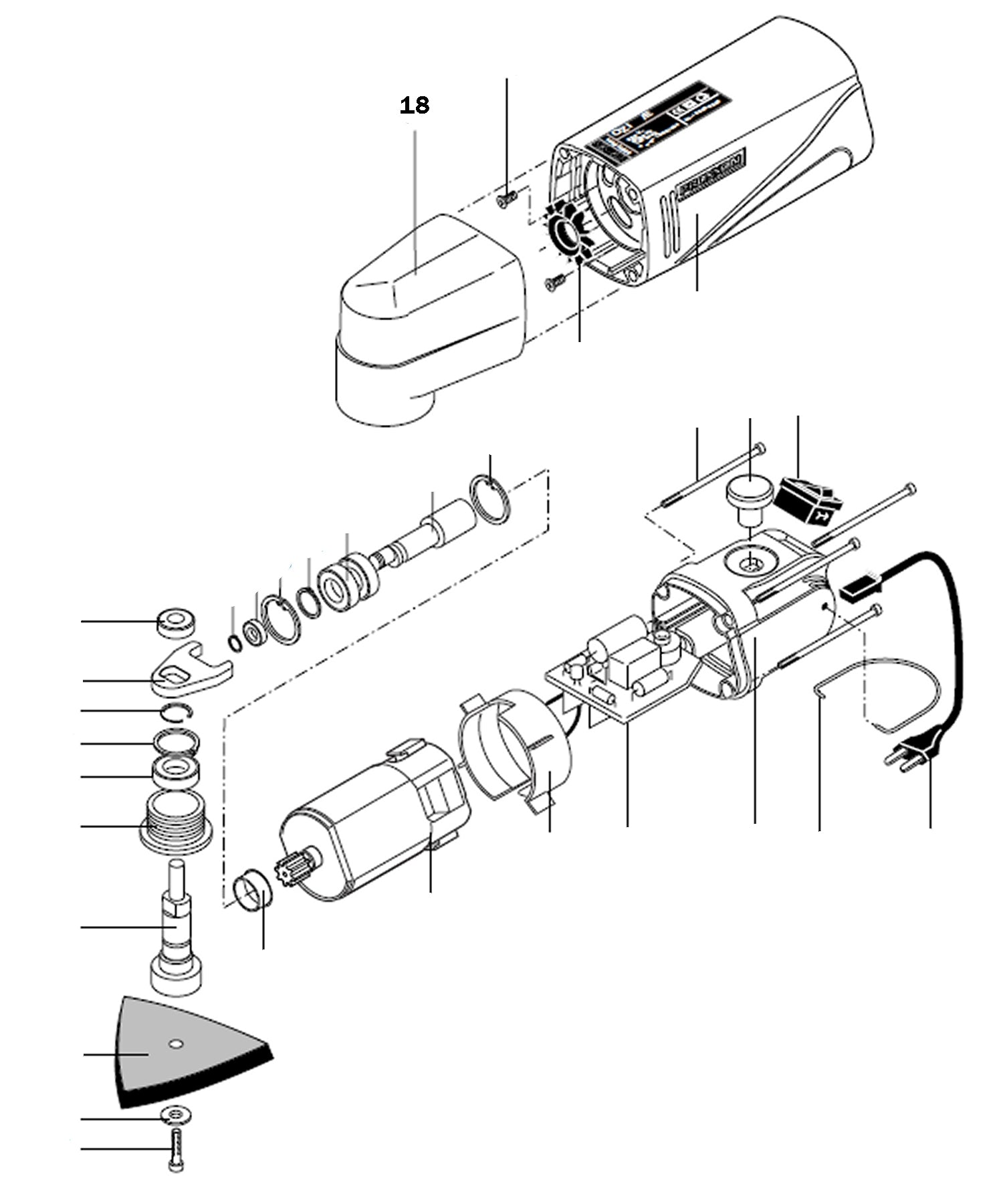 PROXXON 28520-18 Getriebekopf Ersatzteil OZI/E