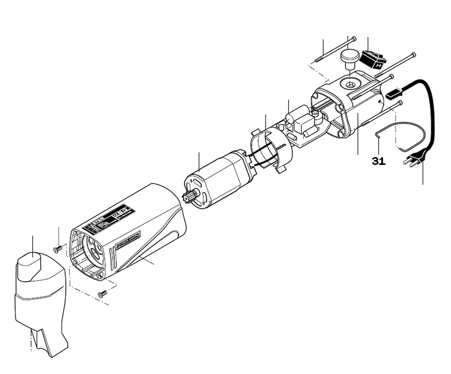PROXXON 28530-31 Gerätebügel für Super-Stichsäge STS/E Stichsäge SS 230/E 230 Volt