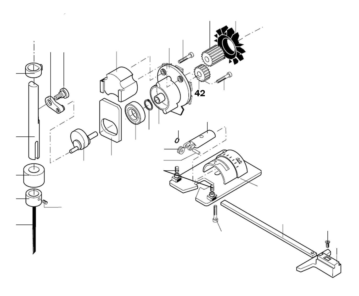 PROXXON 28530-42 Kunststoffritzel für Super-Stichsäge STS/E Stichsäge SS 230/E 230 Volt