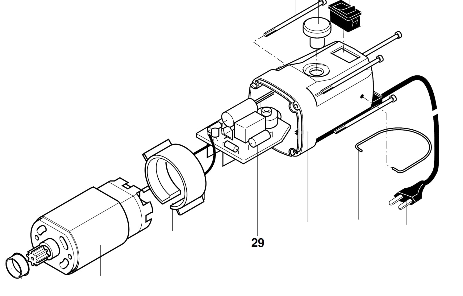 PROXXON 28544-29 Platine Gleichrichterplatine für LWS LHW LWE mit Drehzahlverstellung