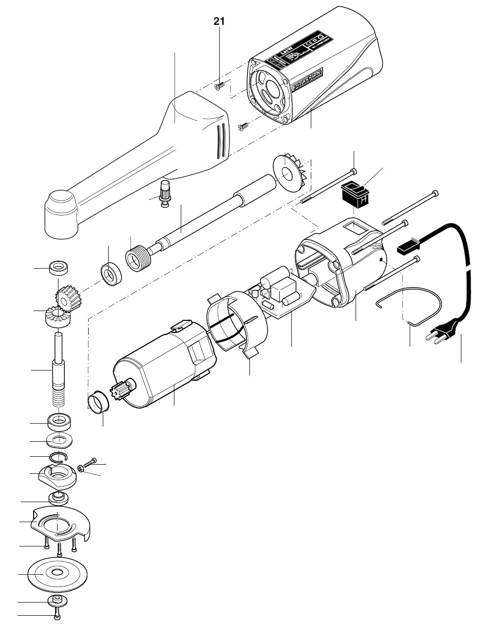 PROXXON 28547-21 Motorschraube für LWS LHW LWE