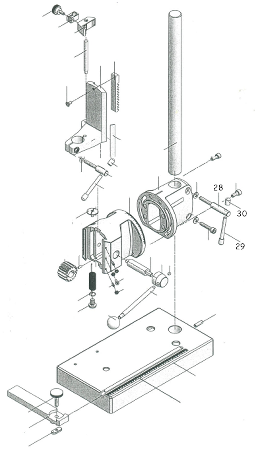 PROXXON 28600-28 Knebelschraube kpl. inkl. 28600-29 & 28600-30 für Bohrständer MB200