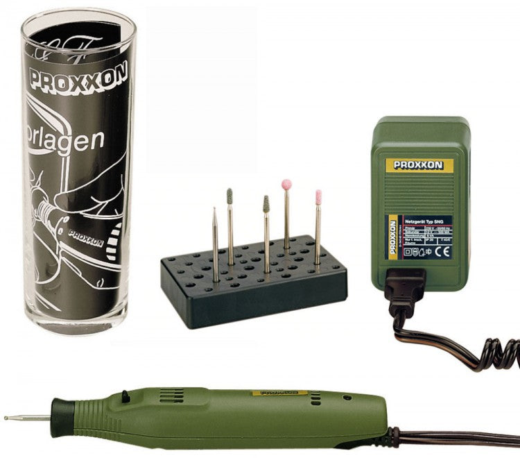 PROXXON 28635 Gravier-Komplett-Set mit Probierglas inkl. GG12 / GG 12