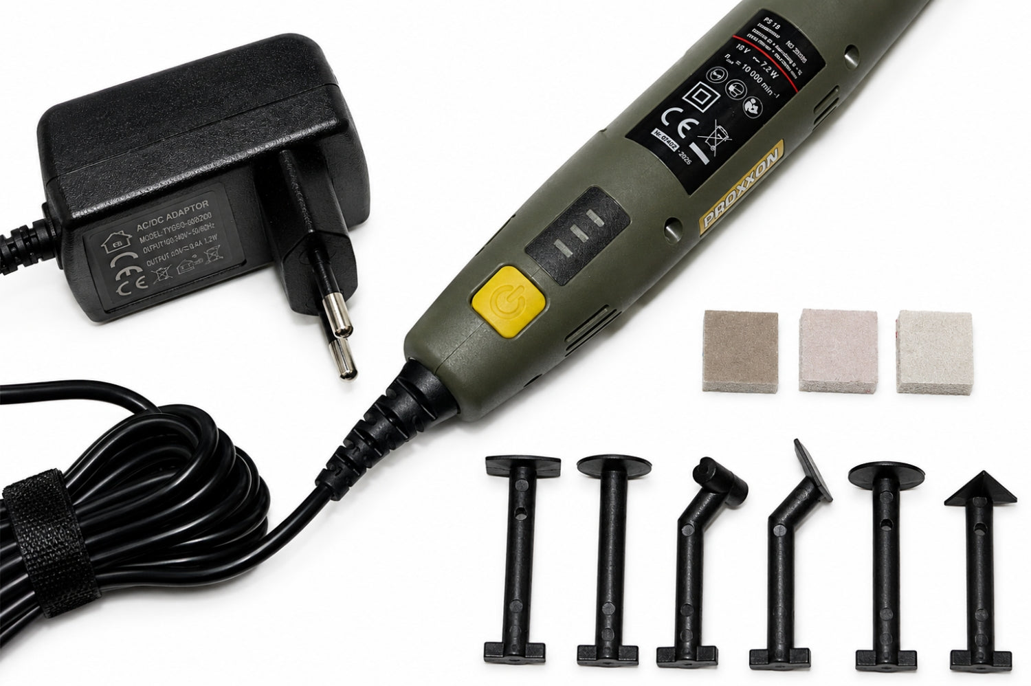 PROXXON 28638 Penschleifer Set PS 18 Zubehör Schleifeinsätze Feinschleifer
