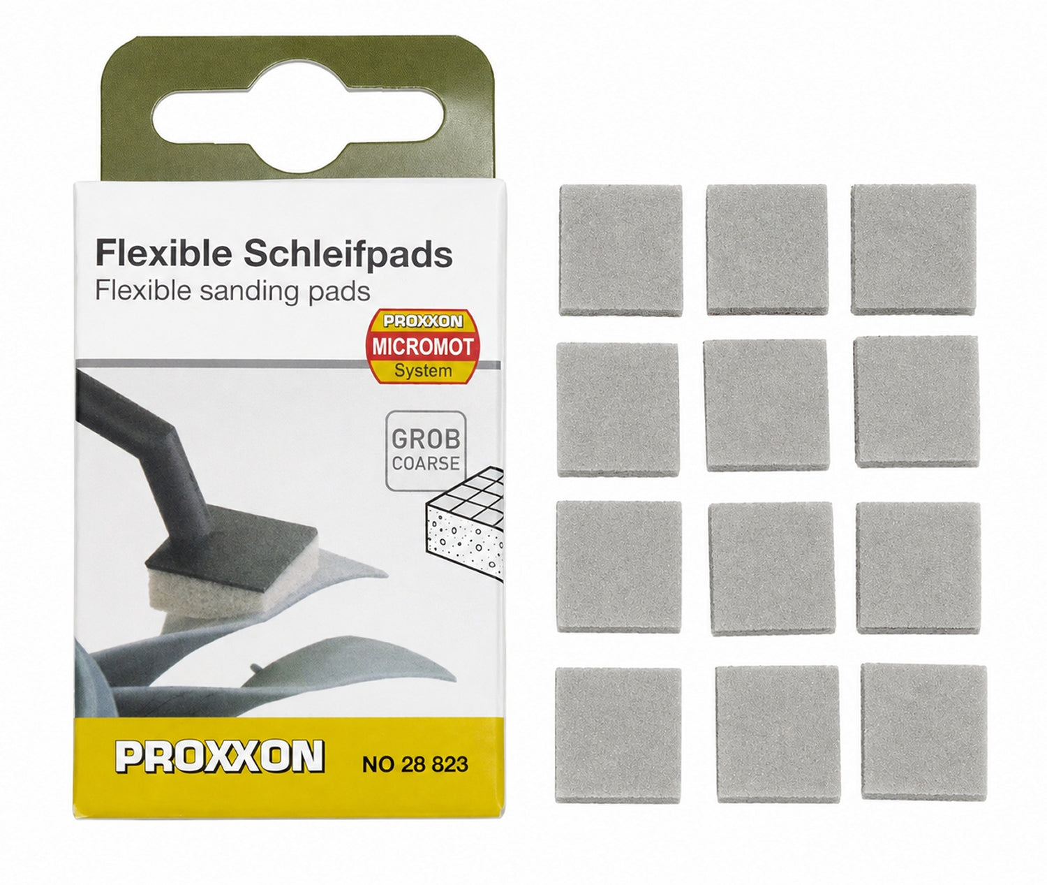 PROXXON 28823 Flexible Schleifpads Grob Zubehör Penschleifer PS 18 12 teilig