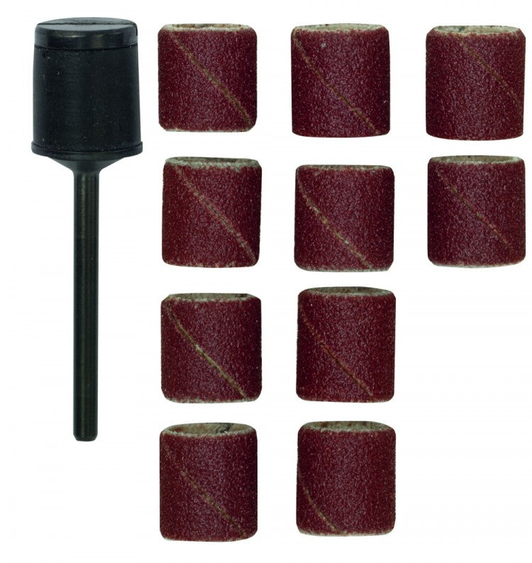 PROXXON 28978 1 x Träger mit 10 Schleifbändern Form Zylinder Korn 120 Ø14mm