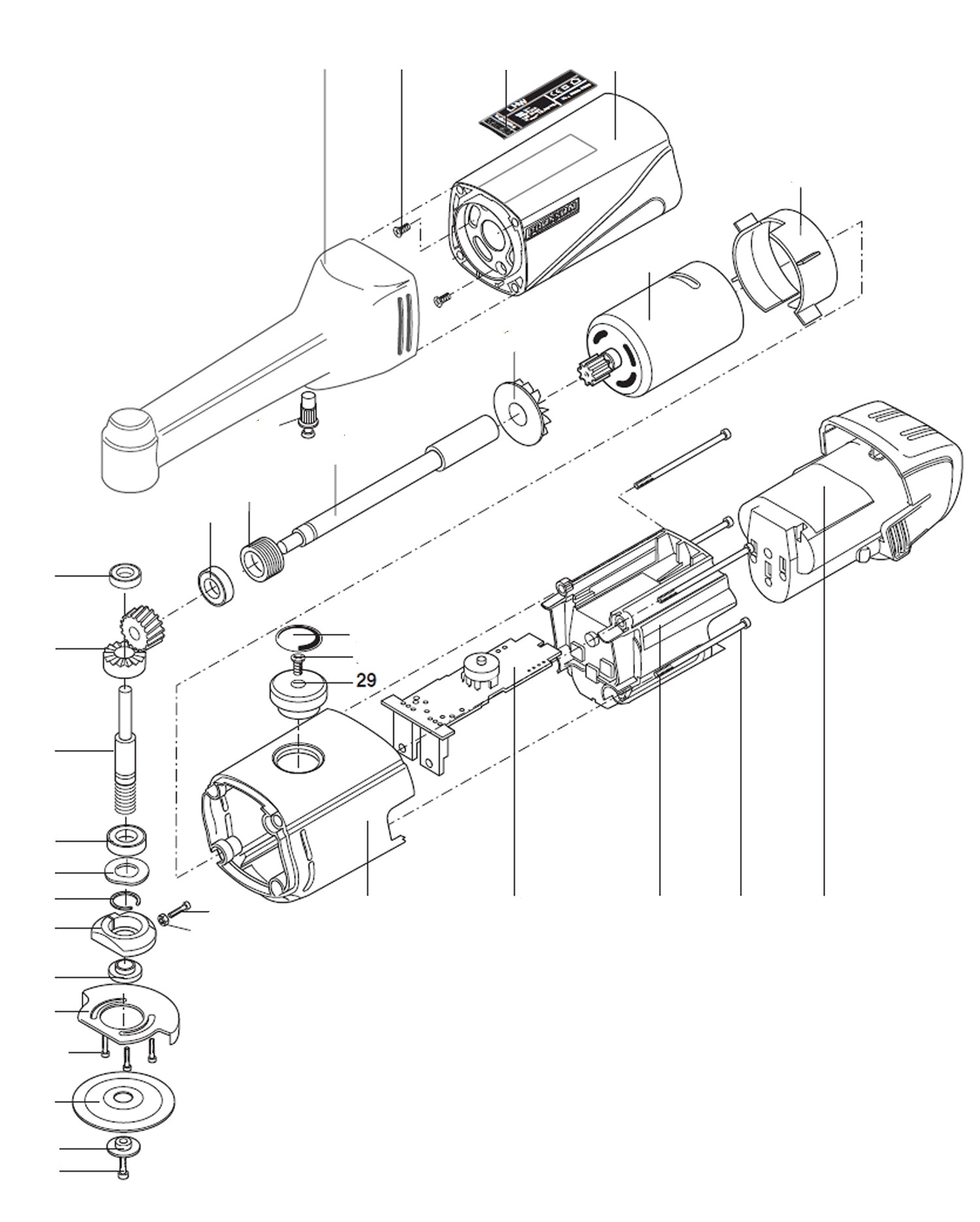 PROXXON 29815-29 Drehzahleinstellknopf Ein-/Ausschalter Drehzahlknopf für Langhalswinkelschleifer LHW/A Akku