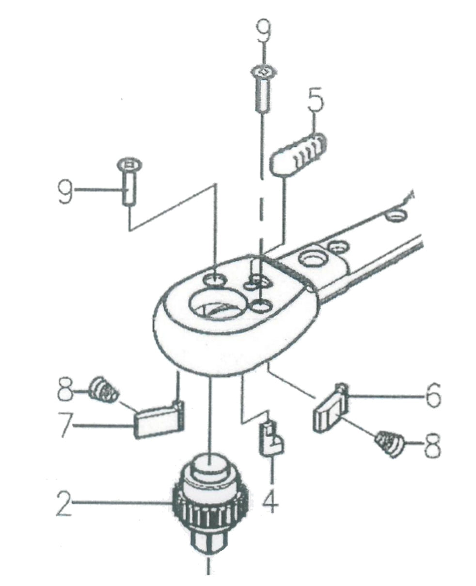 PROXXON 23353-102A Reparatursatz zu Drehmomentschlüssel MC200 ab 2010 und MC200 Multi