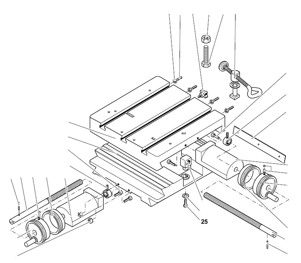 PROXXON 20150-25 Schraube für Kreuztisch KT150