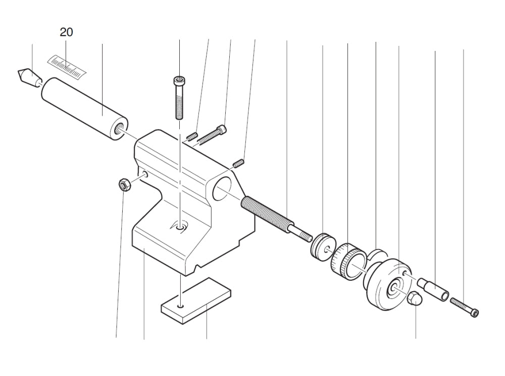 PROXXON 24004-04-20 Skalenaufkleber für Drehmaschine PD 230/E