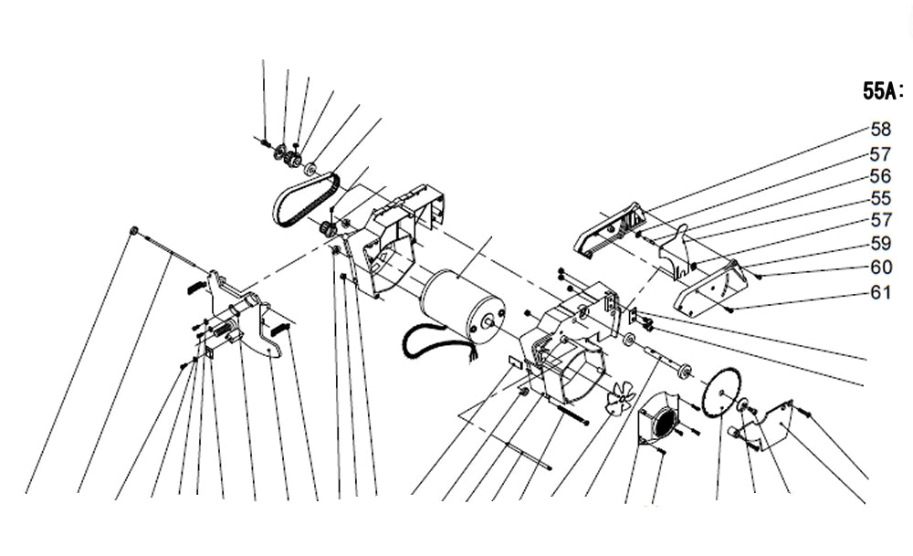 PROXXON 27070-55A Sägeblattabdeckung mit Spaltkeil komplett für Feinkreissäge FET