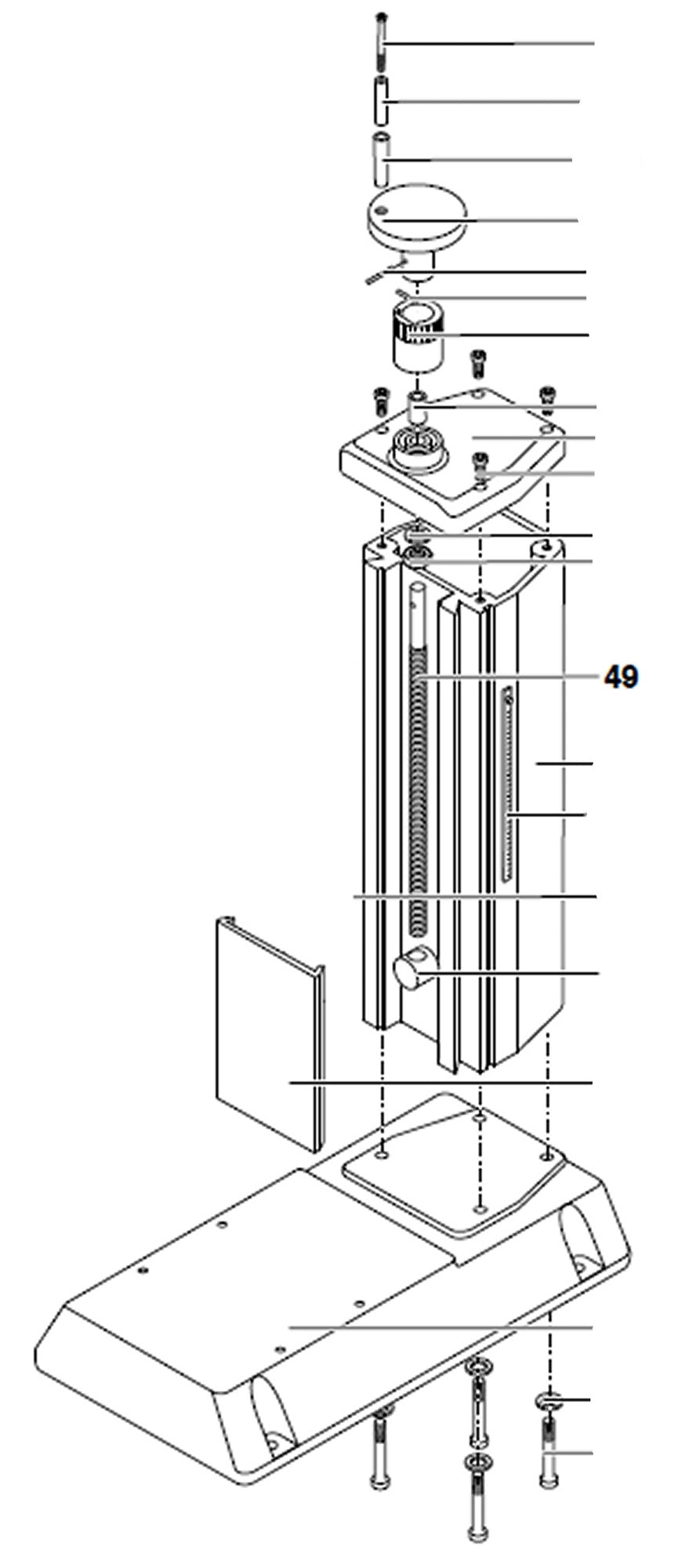 PROXXON 27110-49 Z-Spindel für Micro-Fräse MF 70