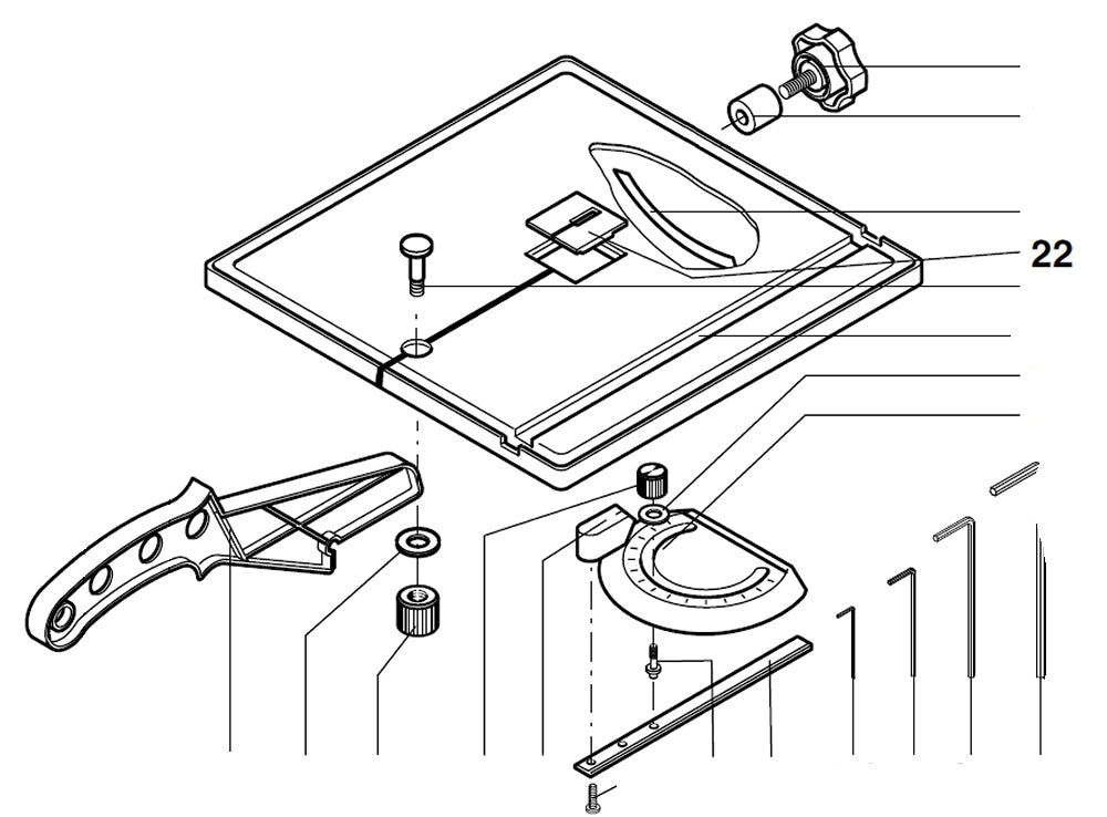 PROXXON 27172-22 Kunststoffeinlage für Bandsäge MBS240/e