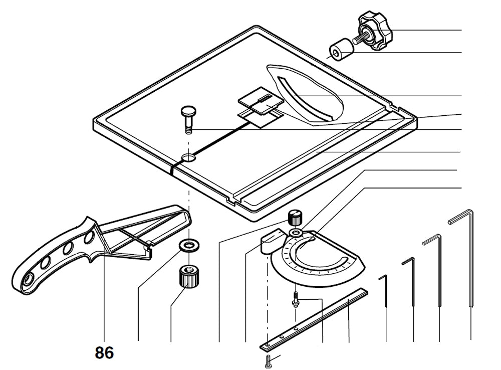 PROXXON 27172-86 Schiebestock für Bandsäge MBS240/e