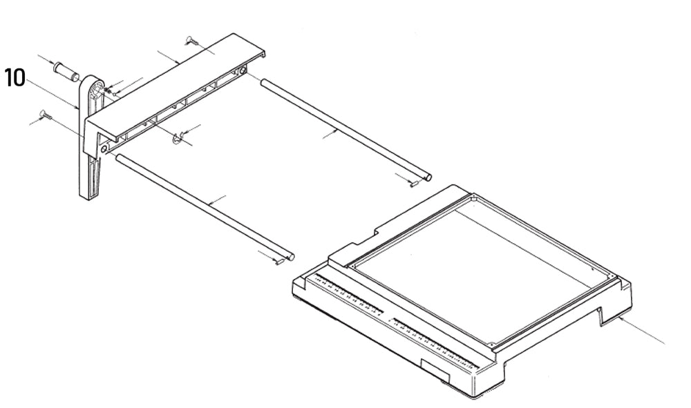 PROXXON 28070-10 Fuß Tischverbreiterung für Feinschnitt-Tischkreissäge FKS/E