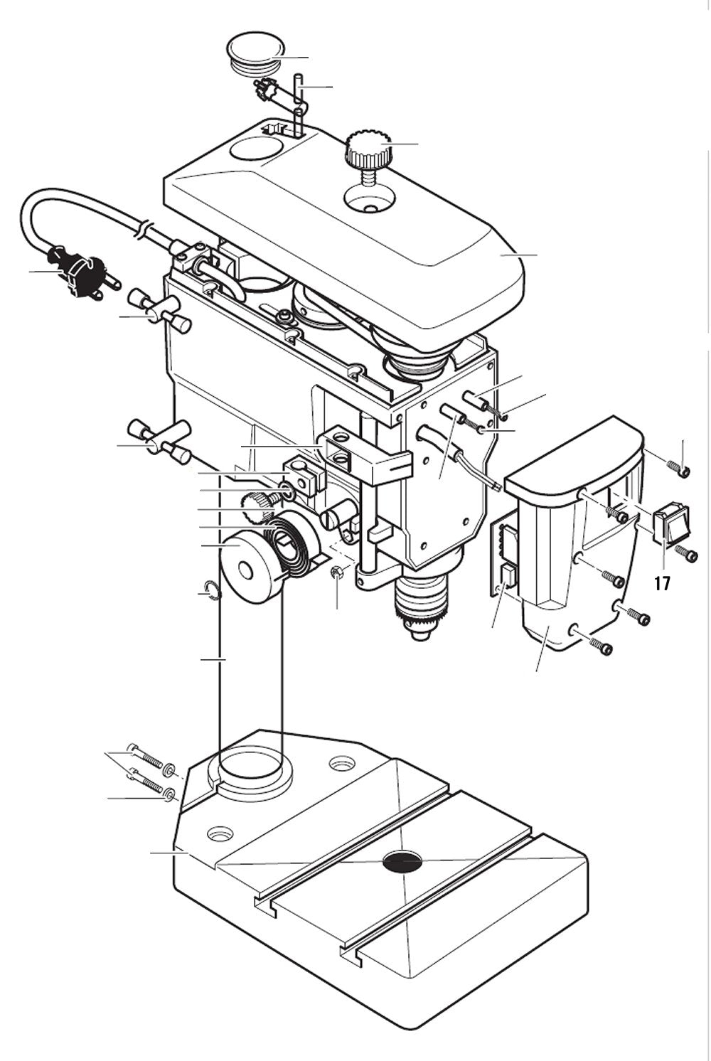 PROXXON 28124-17 Schalter für Tischbohrmaschine TBH