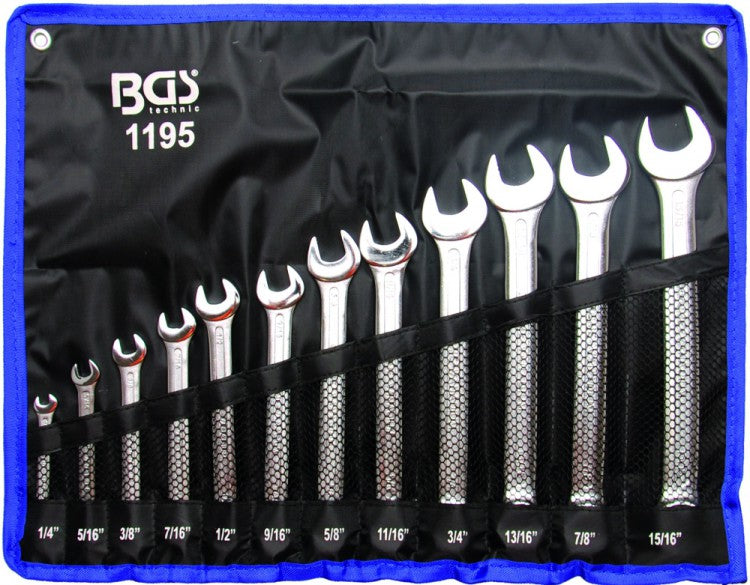 BGS 1195 ZOLL Satz Ringmaulschlüssel SW 1/4" - 15/16" 12 teilig