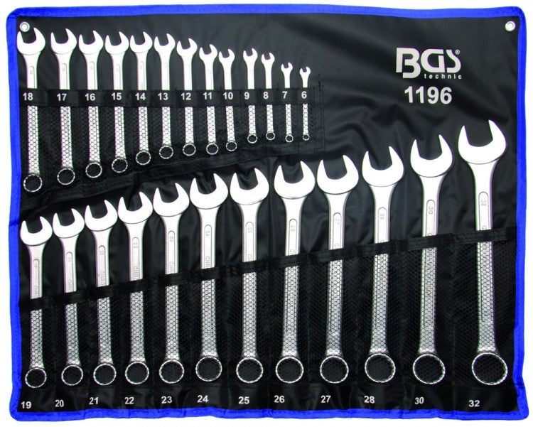 BGS 1196 Satz Ringmaulschlüssel 6-32mm metrisch 25 teilig mit Tasche
